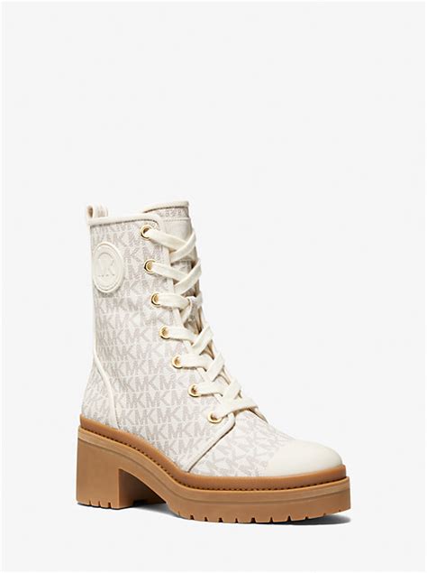 michael kors corey logo combat boot|Michael Kors kara bootie.